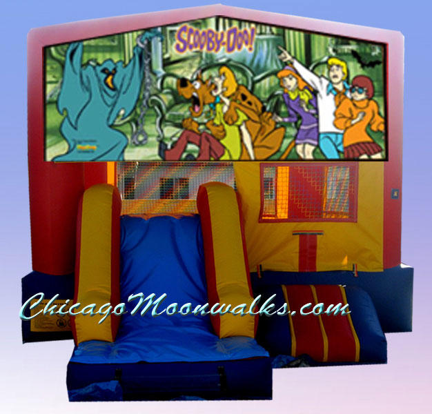 Scooby Doo 3 in 1 Inflatable Slide Combo Bounce House Rental Chicago Illinois